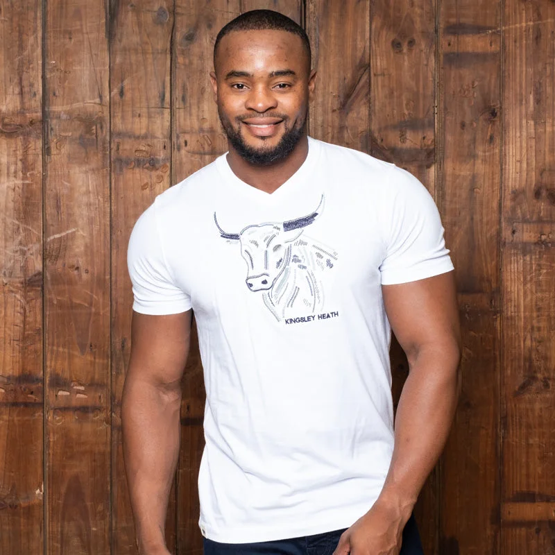 Raging Bull V-Neck Tee Pelican