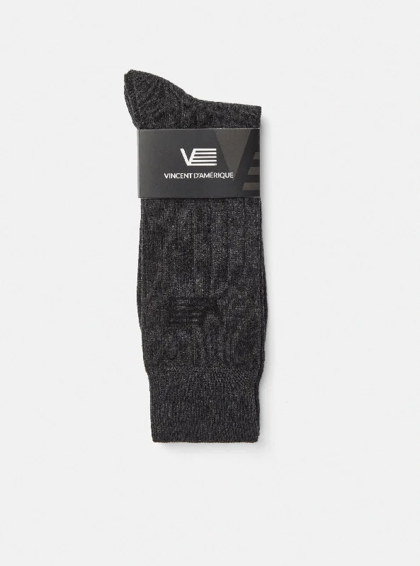 Clasic charcoal long socks