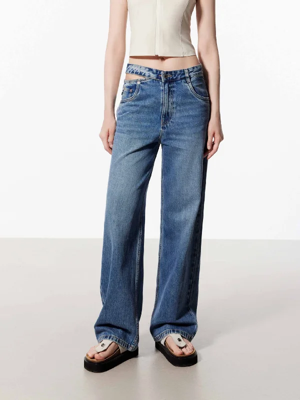 Deconstructed Cotton Jeans