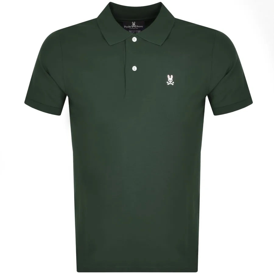 ID80439-Psycho Bunny Forest Green Classic Polo