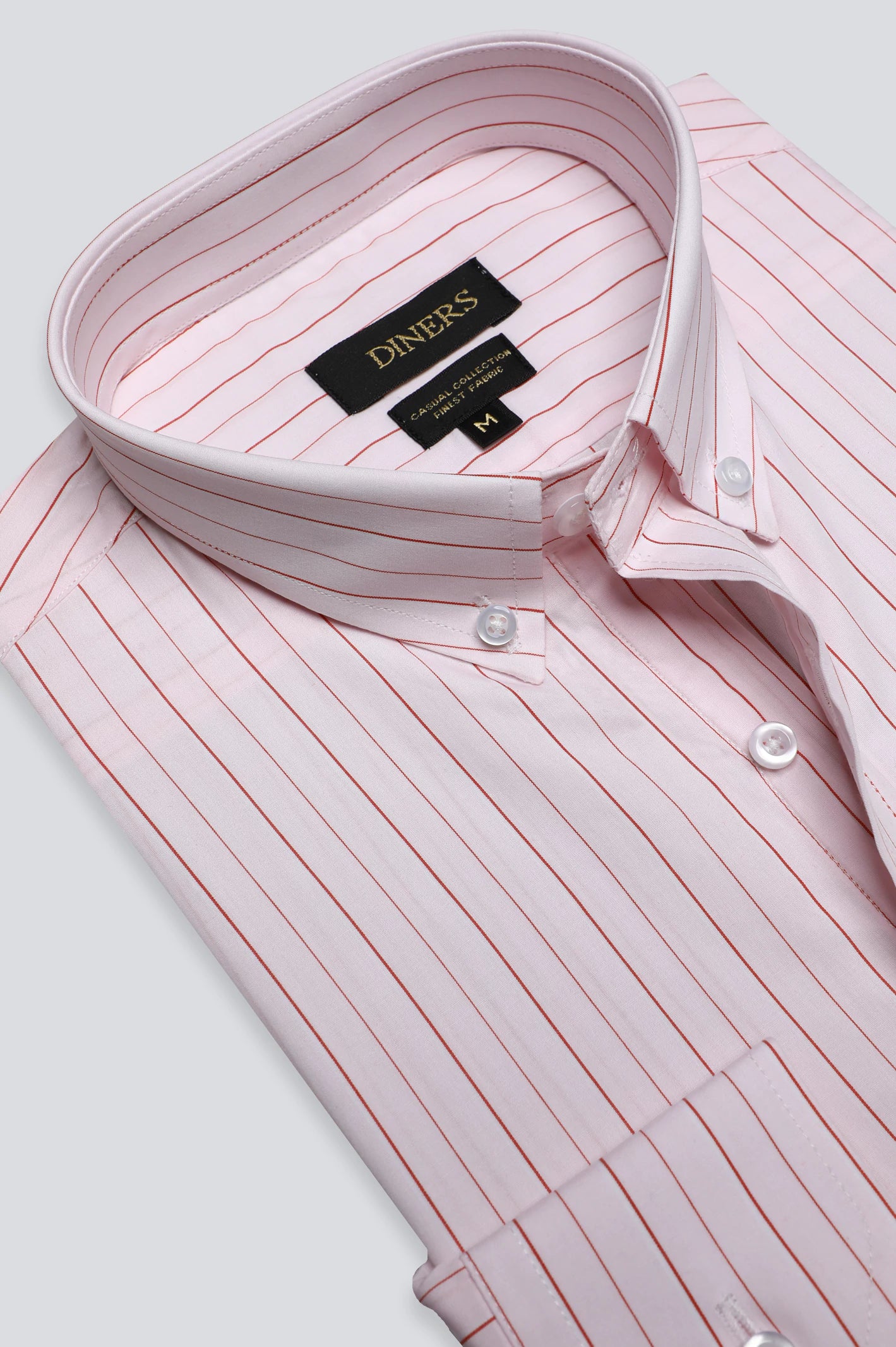 White Pinstripe Casual Shirt