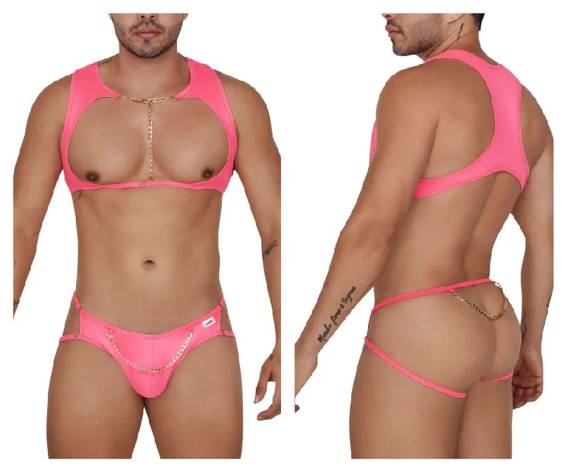 CandyMan 99682 Harness Jock Two Piece Set Color Pink