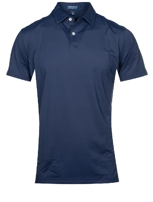 Solid Stetch Jersey Polo Navy