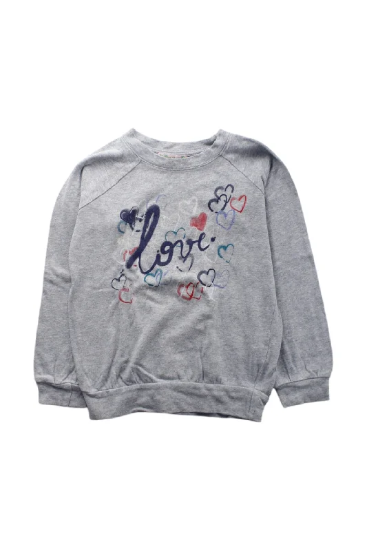 Bonpoint Love Embroidered Crewneck Sweatshirt 6T