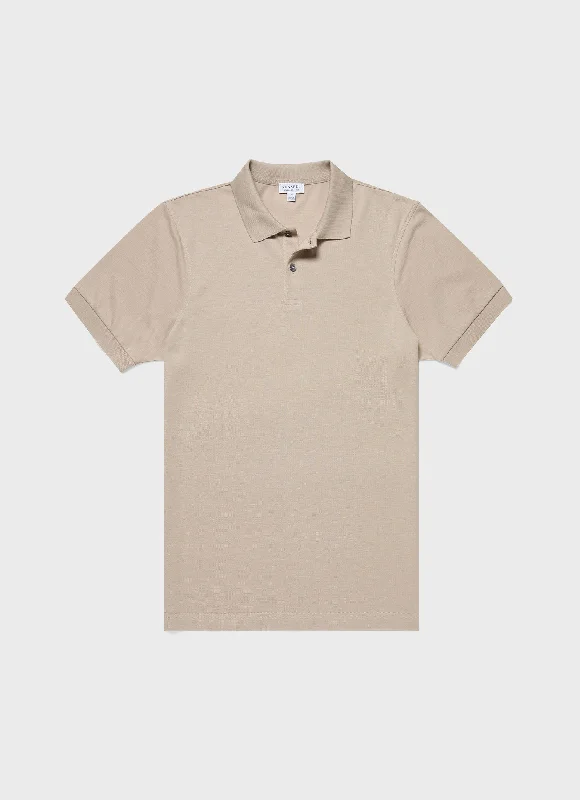 Men's Piqué Polo Shirt in Ash Grey