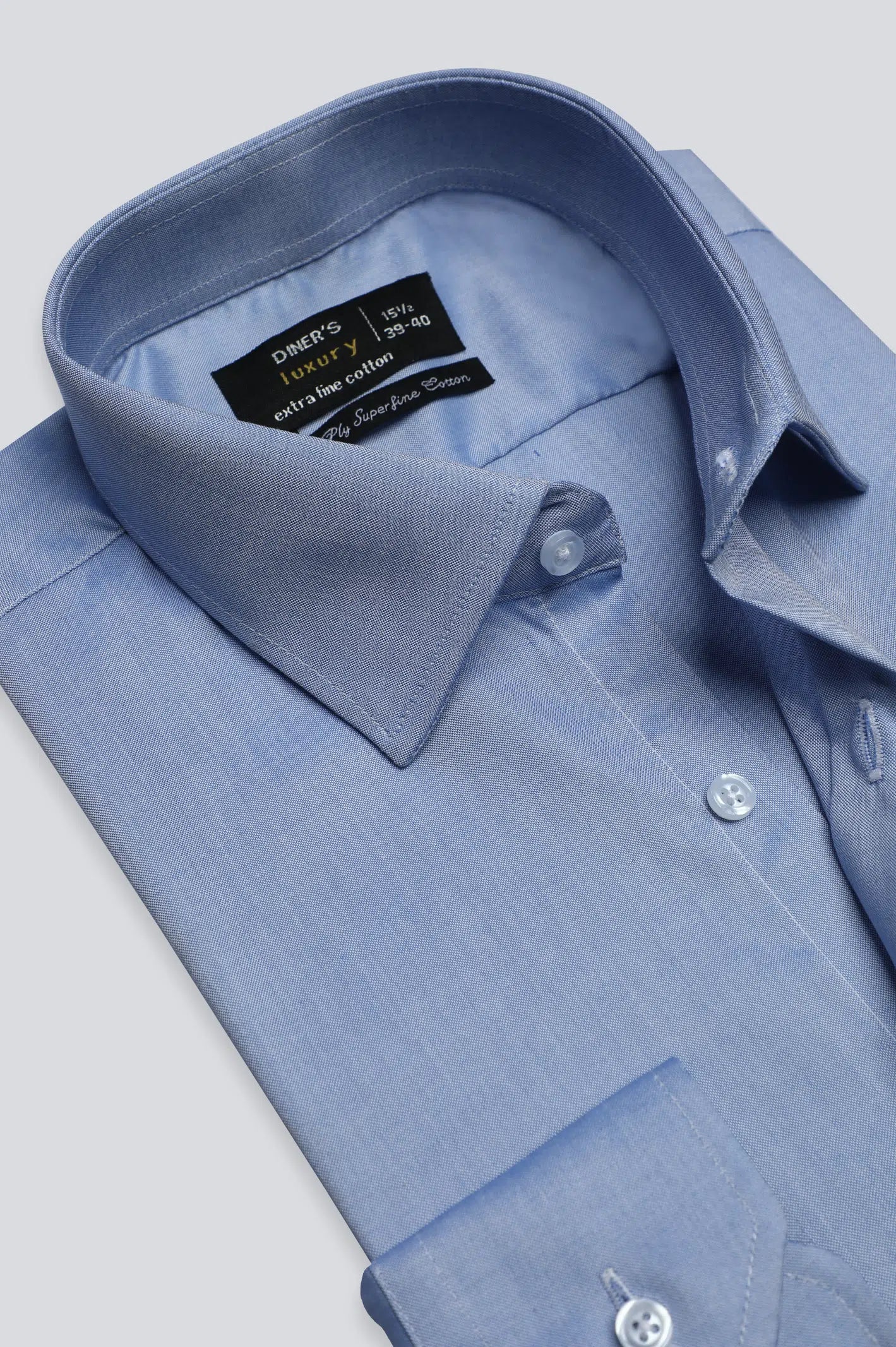 Blue Textured Formal Shirt