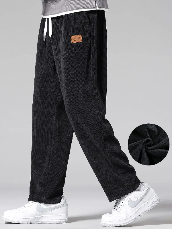 Polar Fleece Lined Straight Leg Corduroy Pants