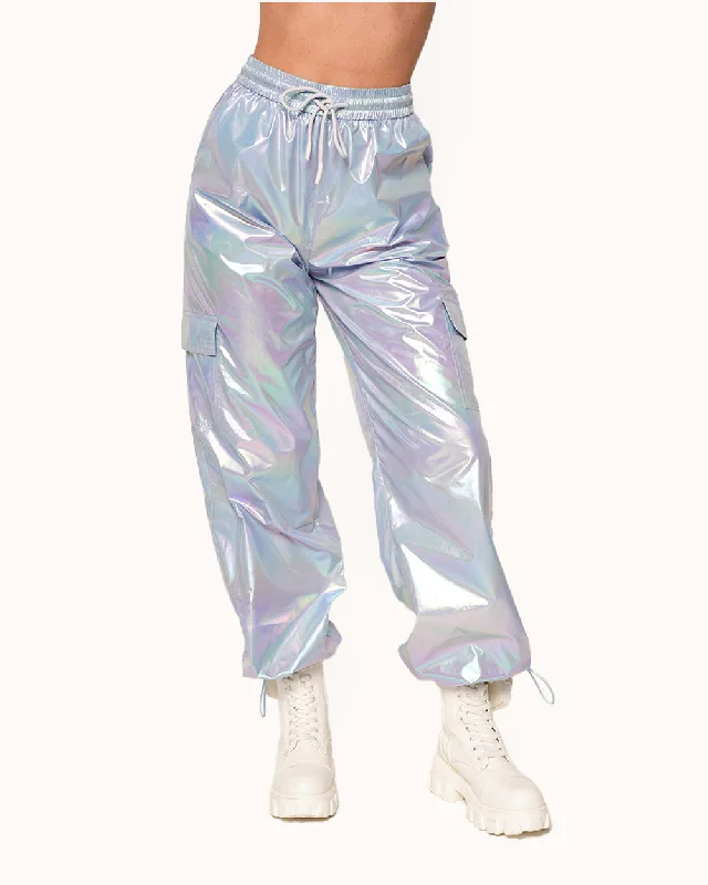 Heaven is a Hologram Iridescent Cargo Pants