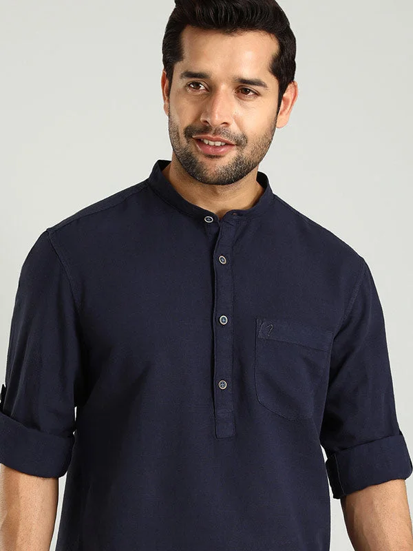 Men Solid Full Sleeve Cotton Blend Shirt