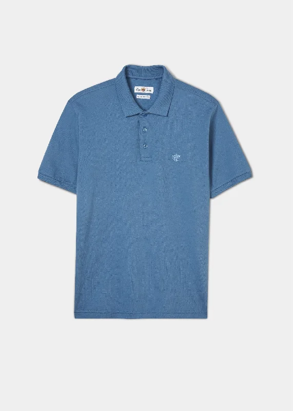 Fritton Pique Polo Shirt In Mid Blue