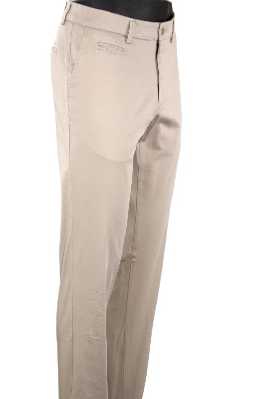 Xtreme Comfort Sateen Casual Pants in Stone (Flat Front Models) by Ballin