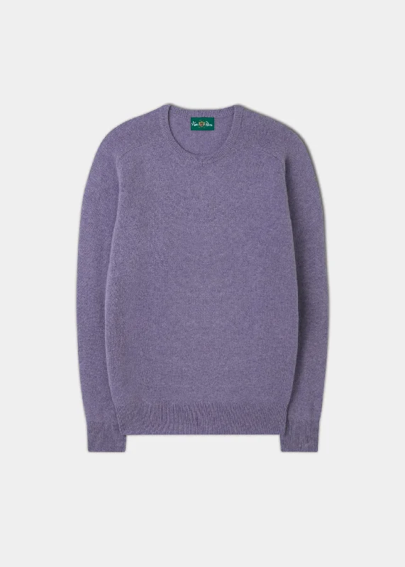 Men's Lambswool Crew Neck Jumper in Dahlia - Classic Fit