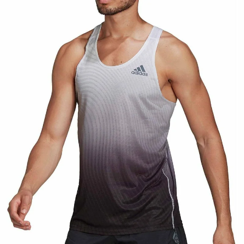 adidas Adizero Mens Running Vest - White