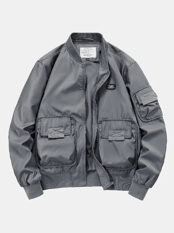 Multi Pockets Bomber Jacket