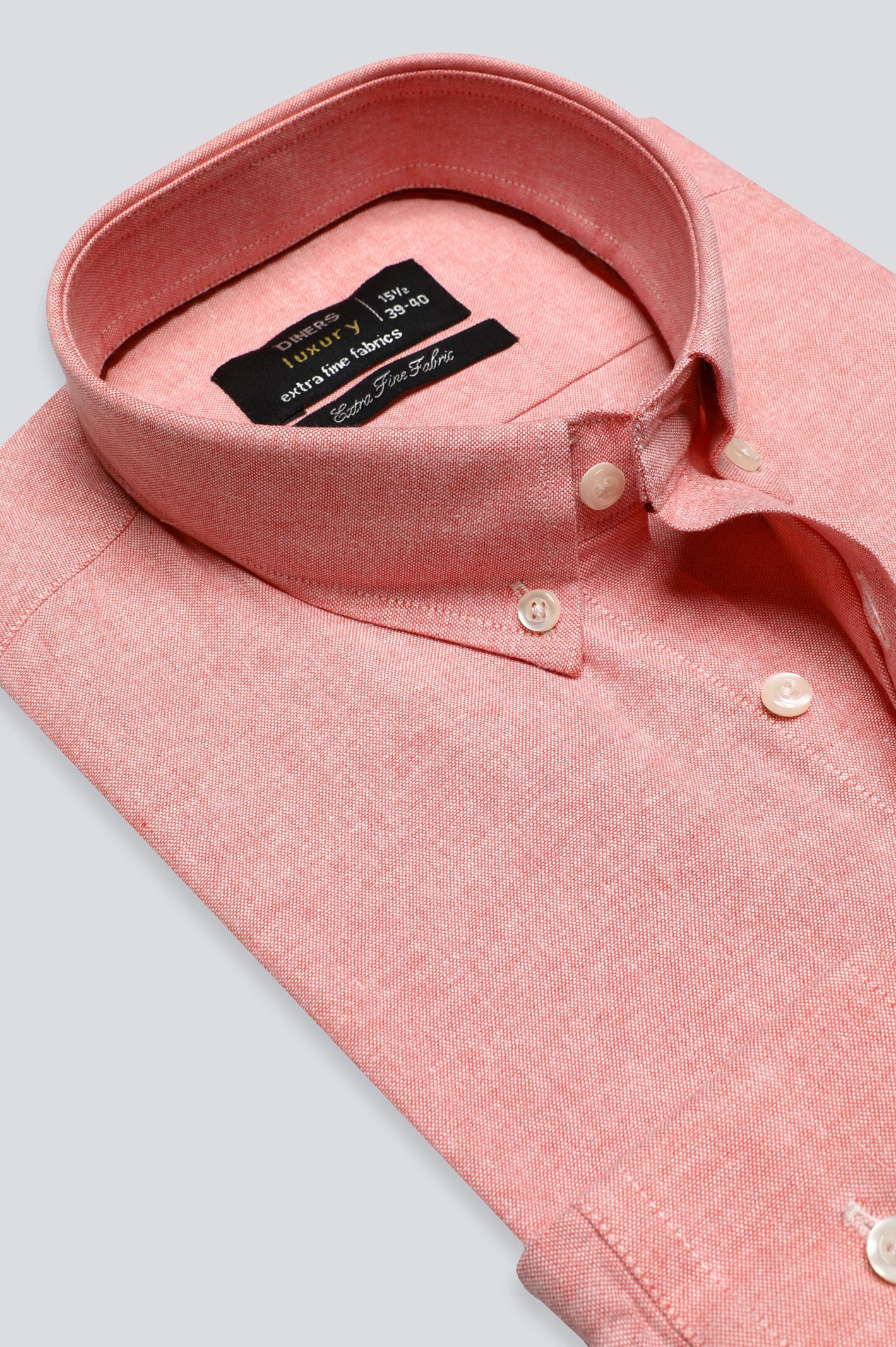 Peach Textured Formal Shirt