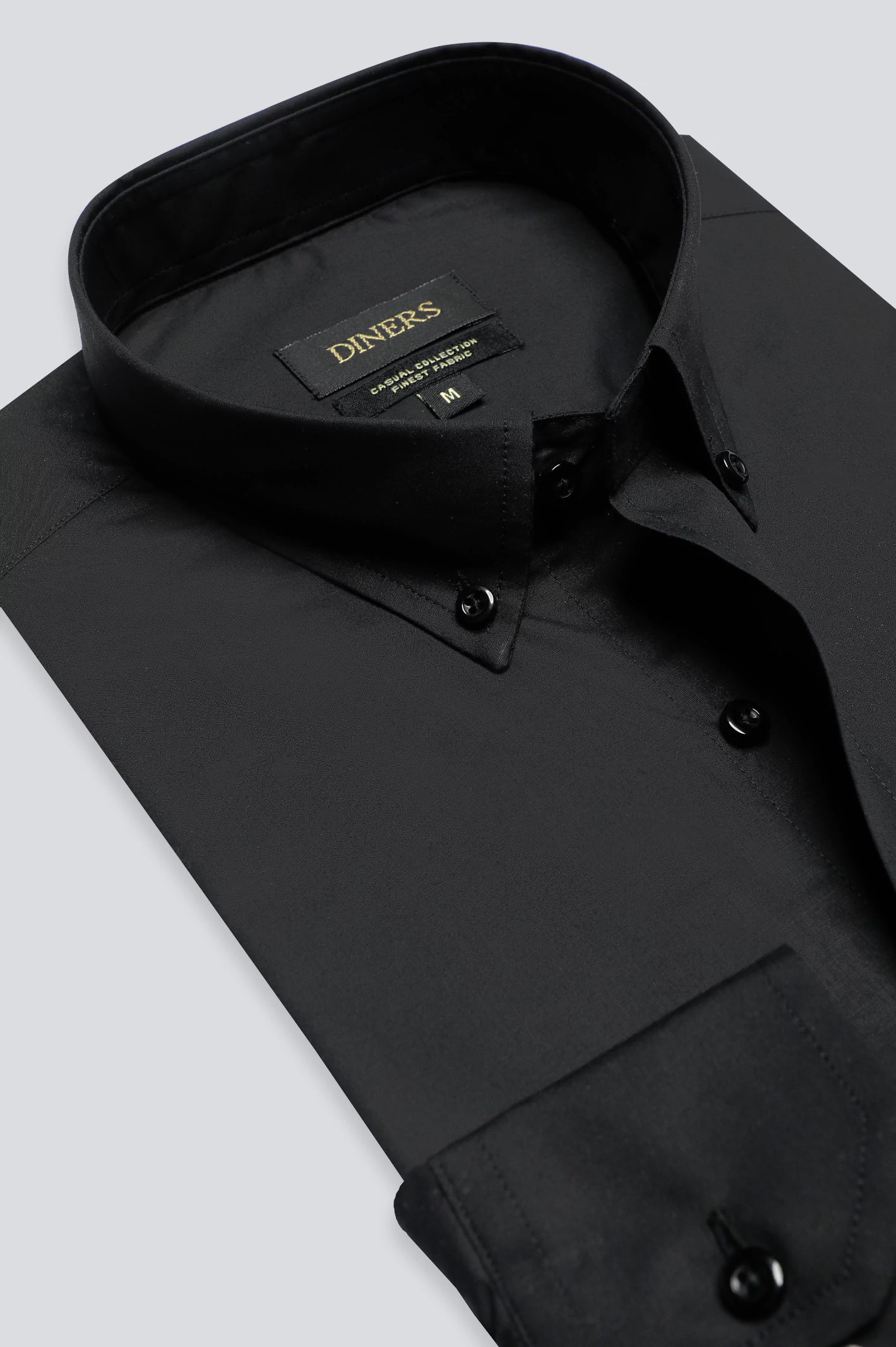 Black Plain Casual Shirt