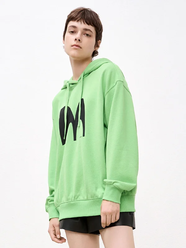 Logo Drawstring Hooded Sweatshirt