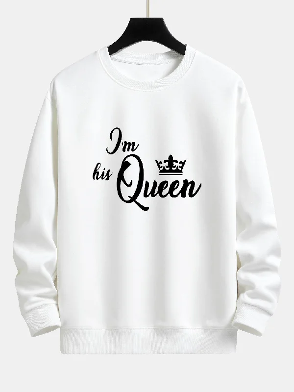 His Queen Couple Print Relax Fit Sweatshirt