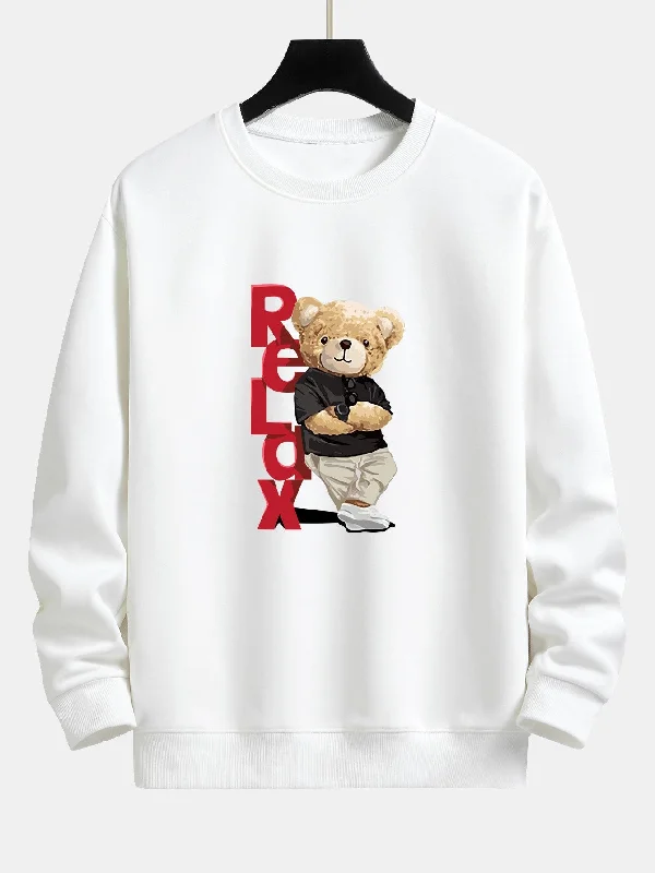 Relax Bear Print Relax Fit Sweatshirt