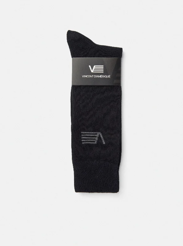 Clasic long navy socks