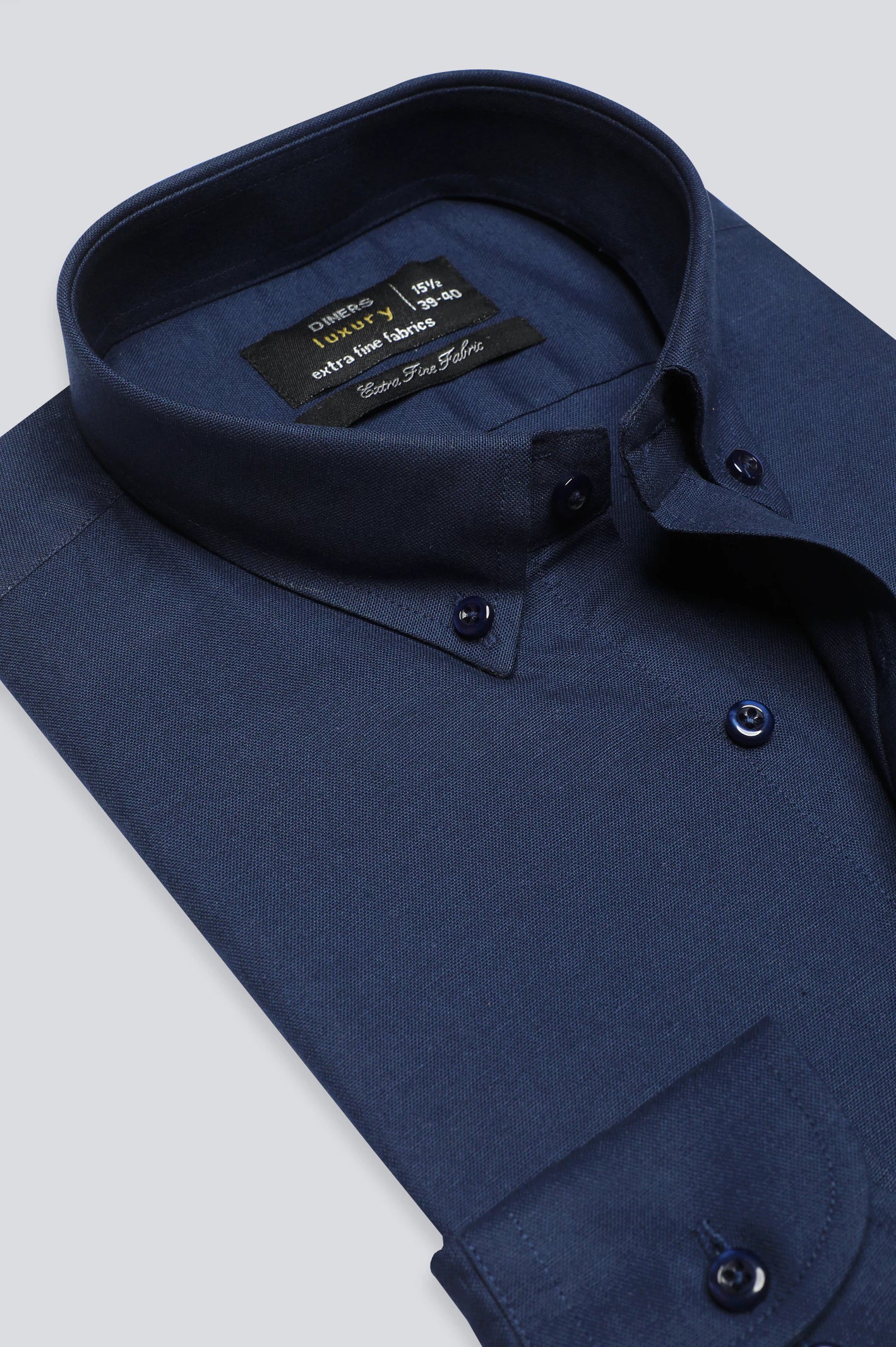 Navy Blue Plain Formal Shirt