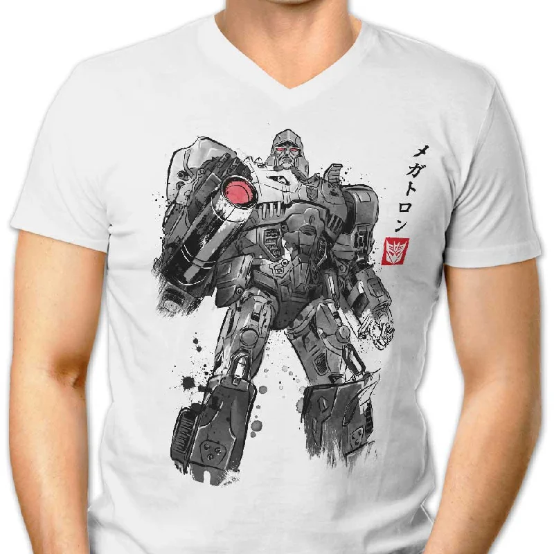 Tyrannical Sumi-e - Men's V-Neck