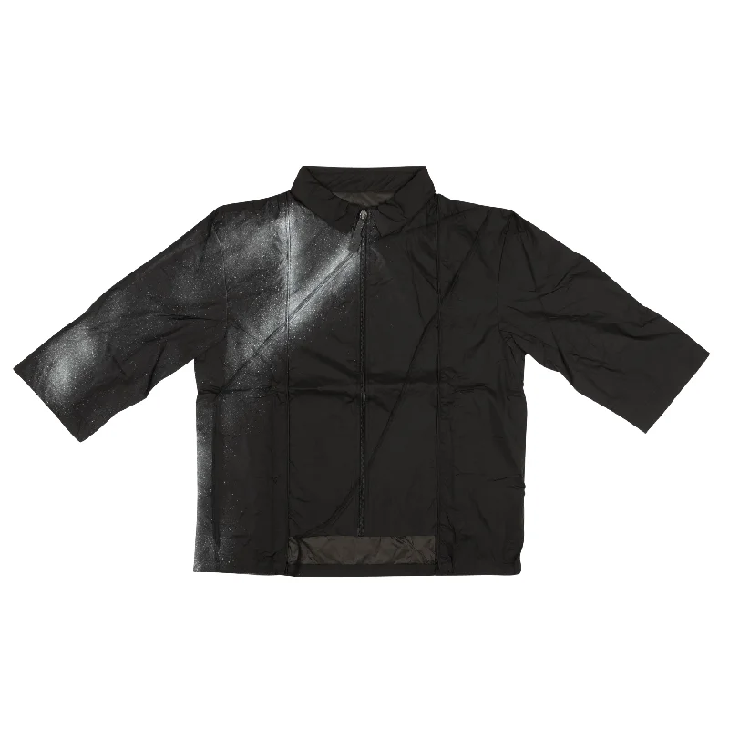 Men's Black Spray Paint Logo Track Shirt