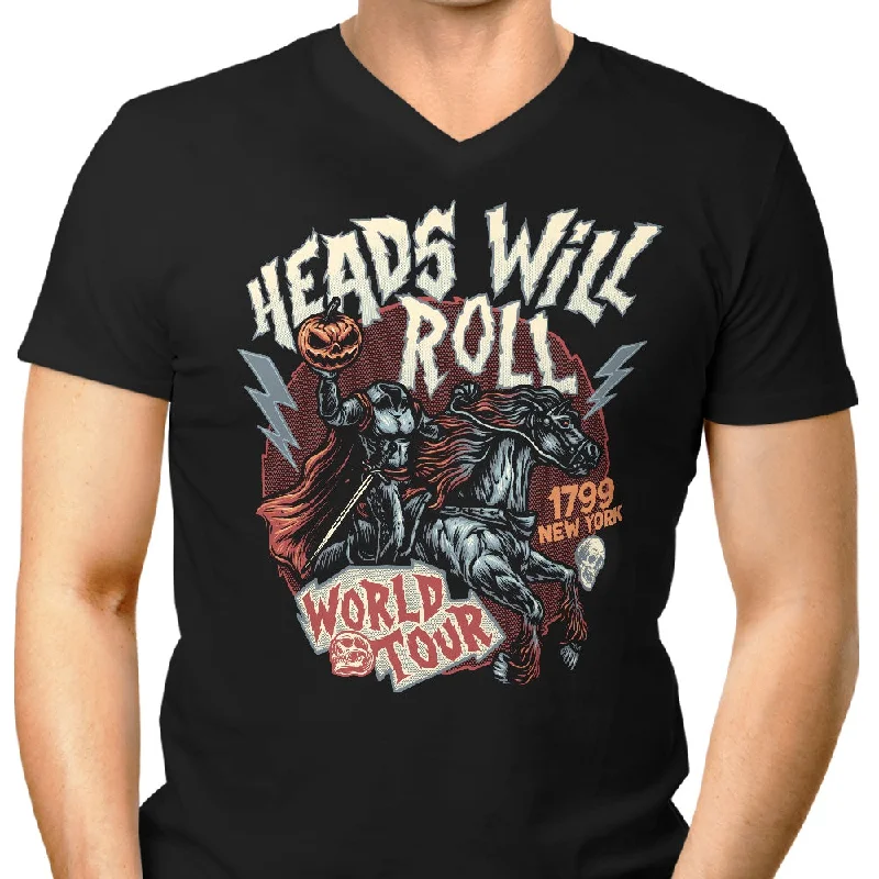 Heads Will Roll - Men's V-Neck