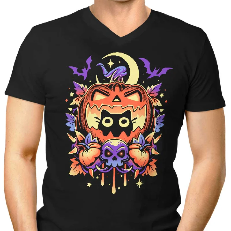 Halloween Cat - Men's V-Neck