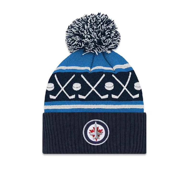 NHL - Kids' (Infant) Winnipeg Jets Face-Off Cuff Pom Beanie (HK5IOHAUK WNP)